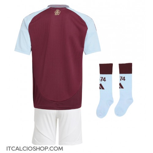 Aston Villa Prima Maglia Bambino 2024-25 Manica Corta (+ Pantaloni corti)